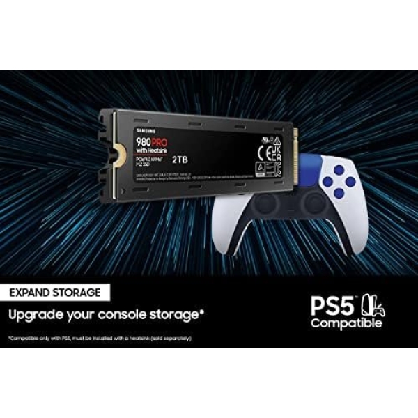 SAMSUNG 980 PRO SSD with Heatsink 2TB PCIe Gen 4 NVMe M.2 Internal Solid State - Image 5