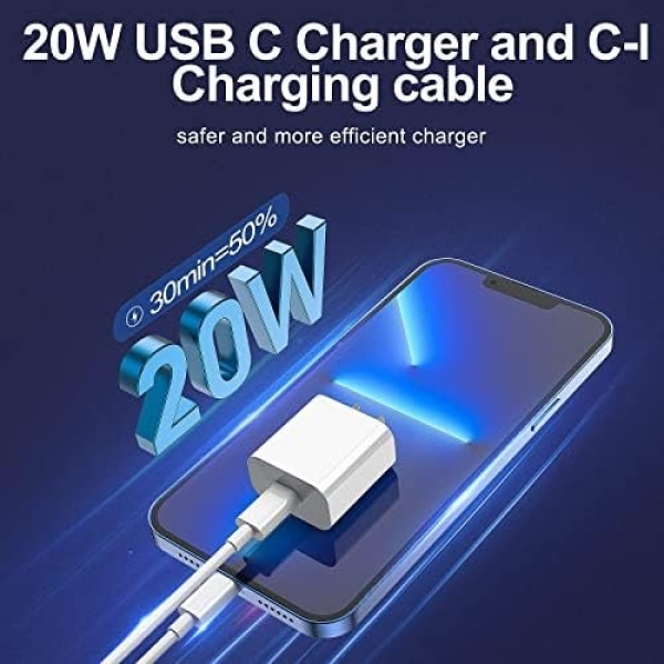 iPhone Charger fast charging [APPLE MFi Certified] 2 pack Apple Type C Wall - Image 3