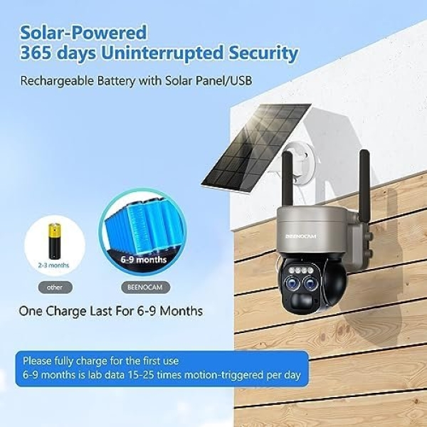 BEENOCAM 8X Zoom 4K 5Dbi Security Cameras Wireless Outdoor Solar Battery Powered - Image 4