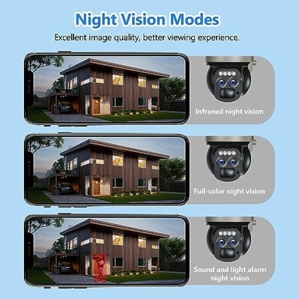 BEENOCAM 8X Zoom 4K 5Dbi Security Cameras Wireless Outdoor Solar Battery Powered - Image 5