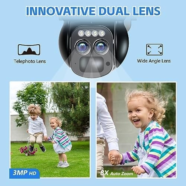 BEENOCAM 8X Zoom 4K 5Dbi Security Cameras Wireless Outdoor Solar Battery Powered - Image 2