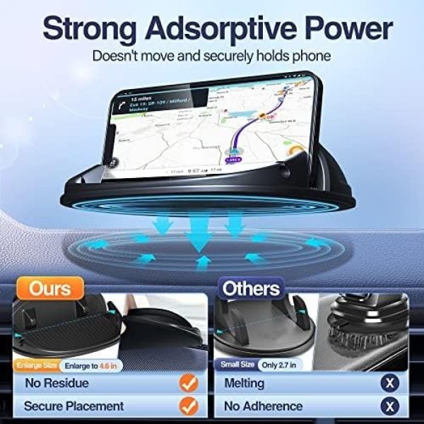 Loncaster Car Phone Holder, Car Phone Mount Silicone Car Pad Mat - Image 2