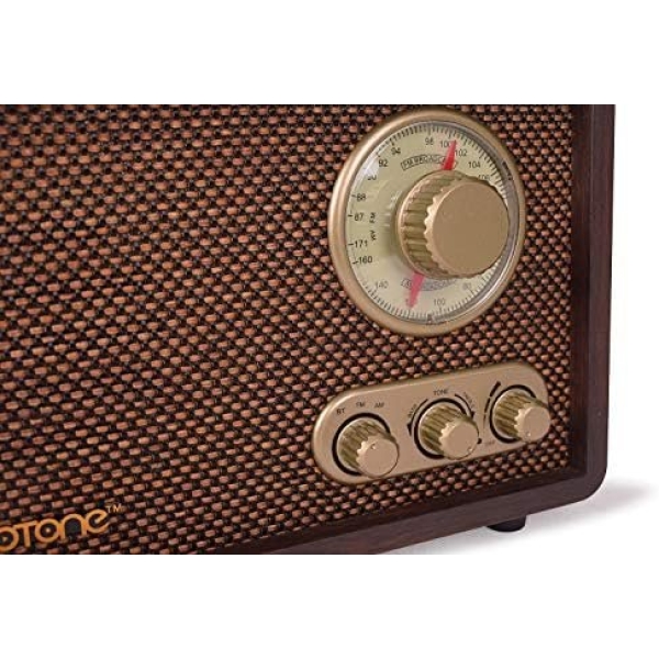 LoopTone FM AM Radio Retro Wood Radio with Bluetooth Play Mp3 - Image 6
