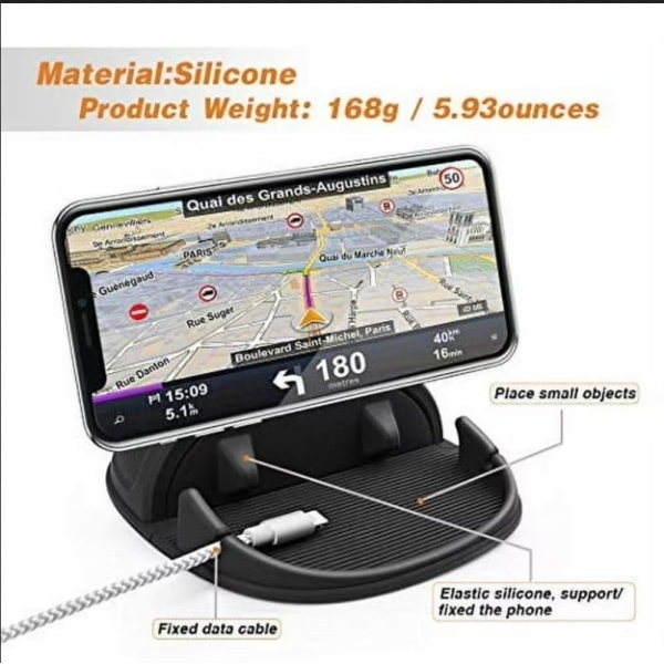 Loncaster Car Phone Holder, Car Phone Mount Silicone Car Pad Mat - Image 7